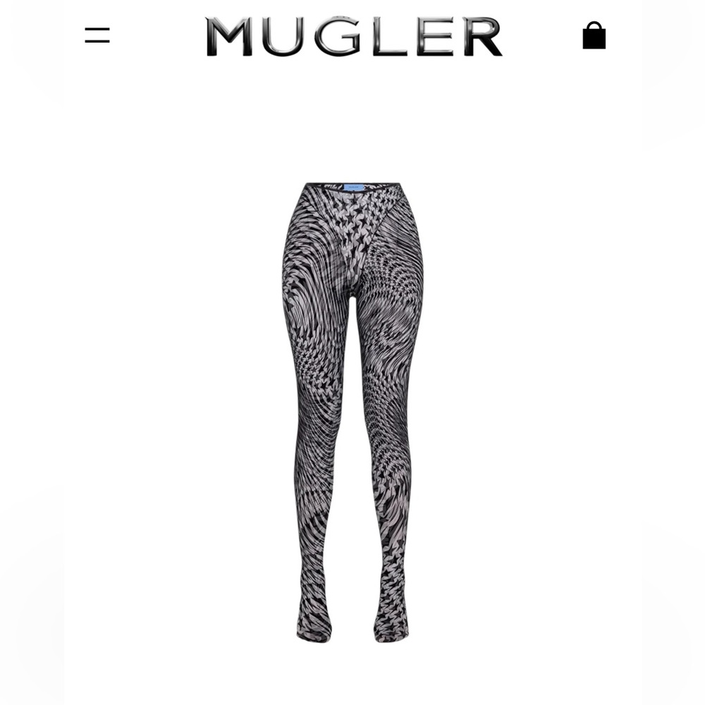 Women’s Mugler Star Flocked Print Leggings